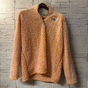 J. America Lady Volunteers Sherpa Fleece Pullover XXL Orange Quarter-Zip Jacket
